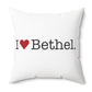 I Heart Bethel. Spun Polyester Square Pillow