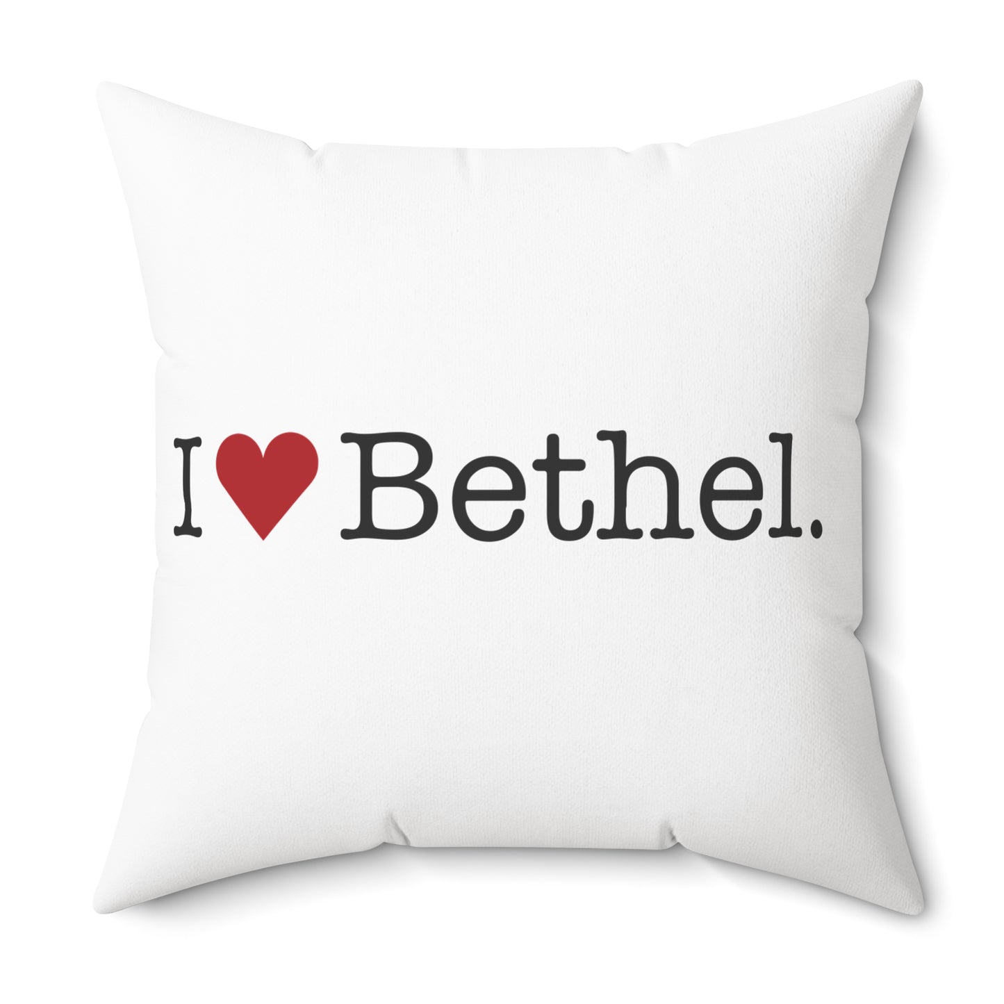 I Heart Bethel. Spun Polyester Square Pillow