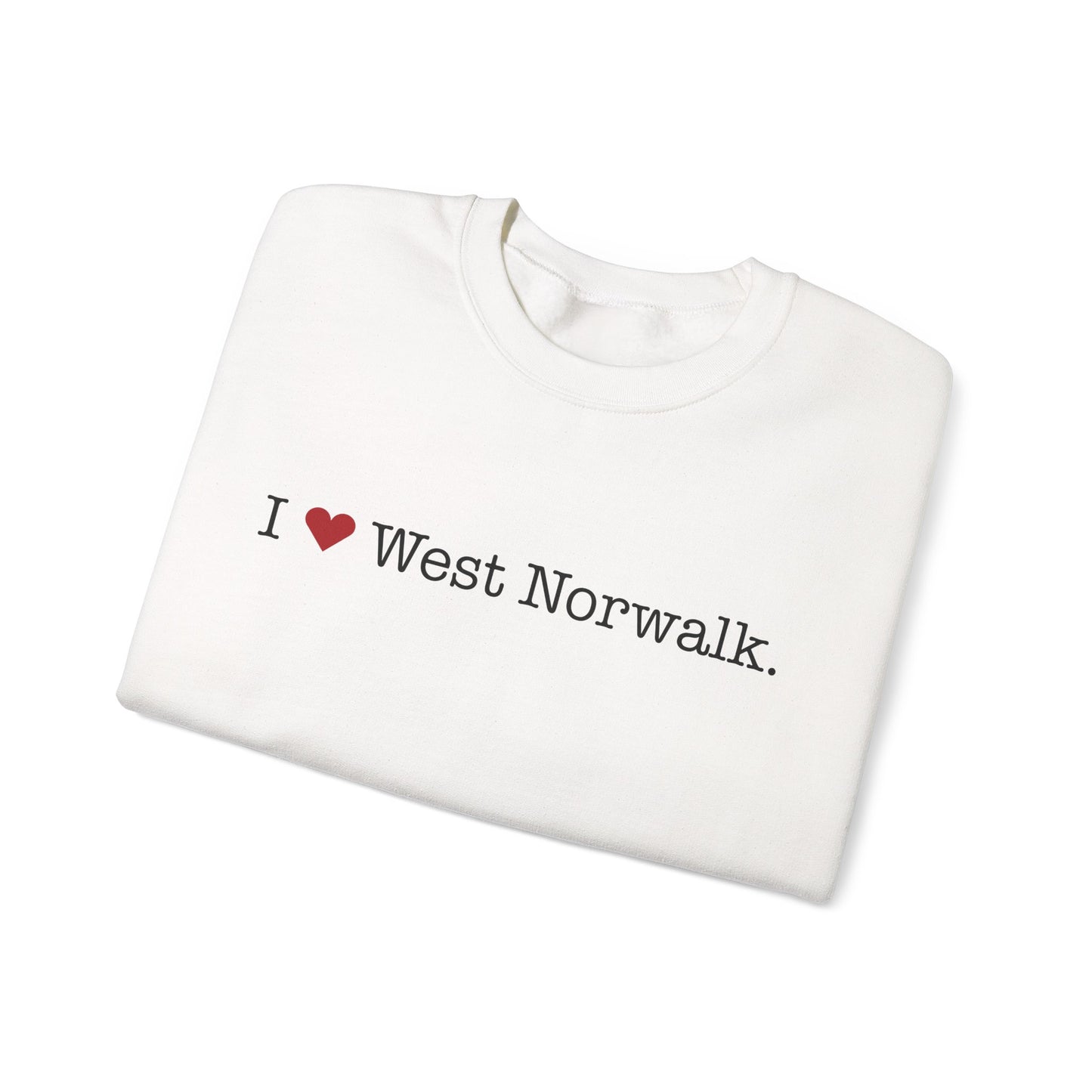 I Heart West Norwalk. Unisex Heavy Blend™ Crewneck Sweatshirt