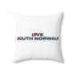 Love South Norwalk Spun Polyester Square Pillow
