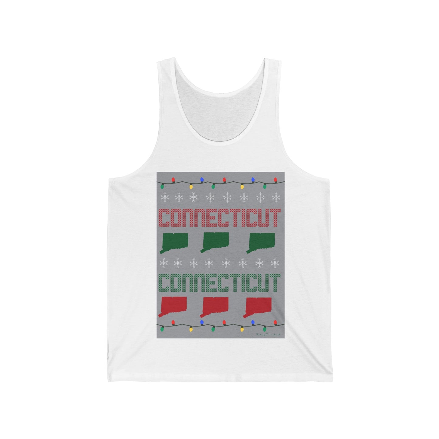 Connecticut Ugly Holiday Unisex Jersey Tank Top