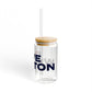 Love Weston Glass Can with Straw and Lid, 16oz