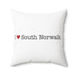 I Heart South Norwalk. Spun Polyester Square Pillow
