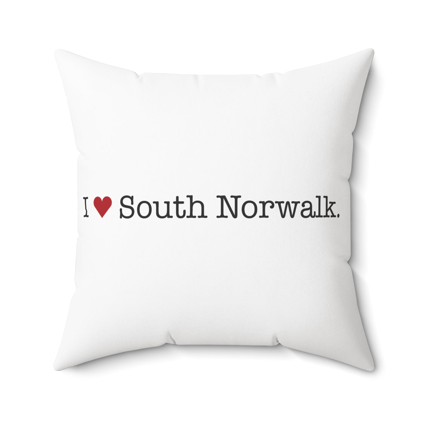 I Heart South Norwalk. Spun Polyester Square Pillow