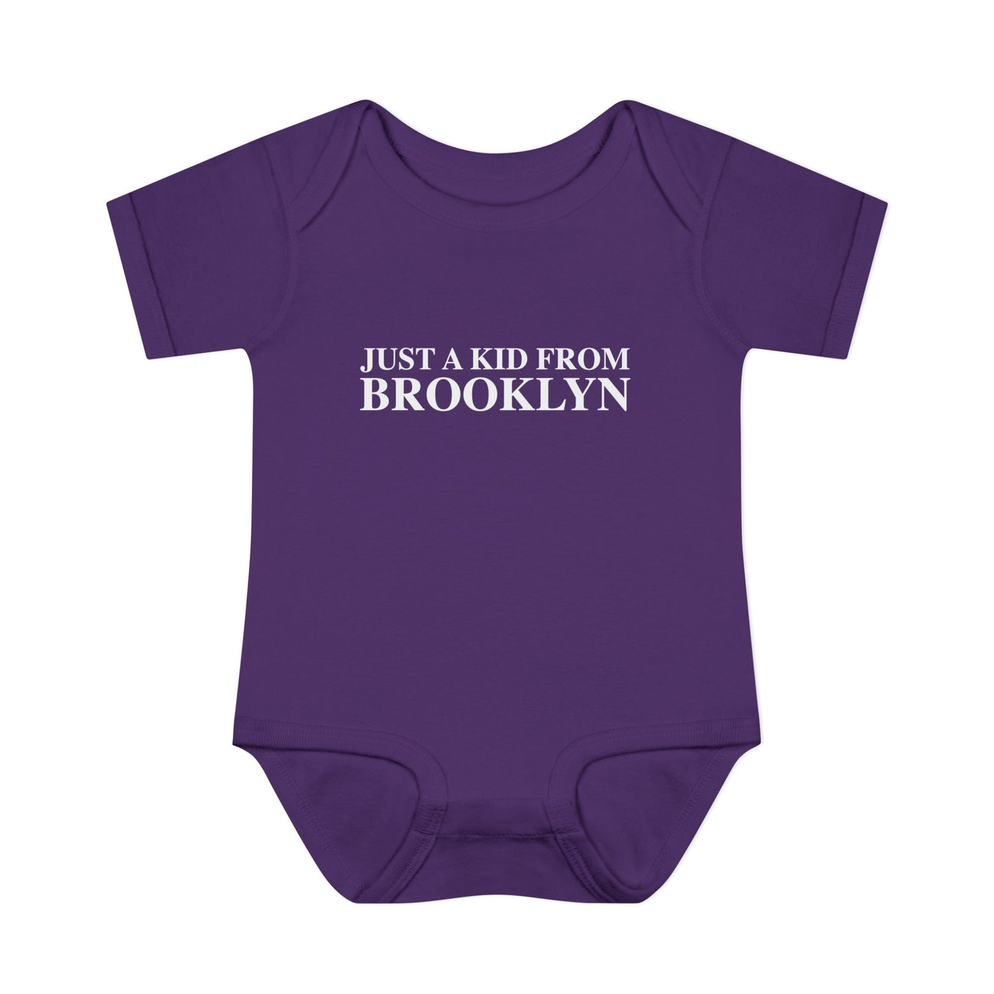 Just a kid from Brooklyn Infant Baby Rib Bodysuit