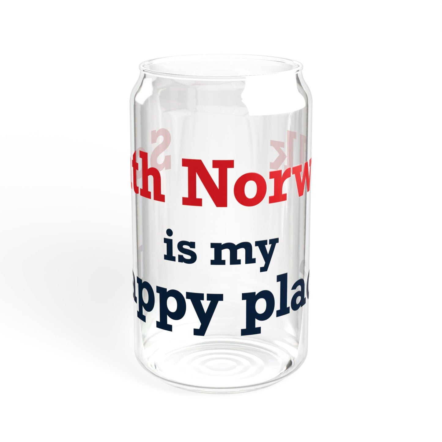 South Norwalk is My Happy Place Sipper Glass, 16oz