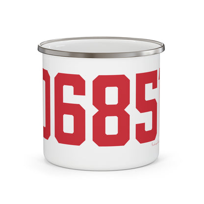 06851 Norwalk Connecticut Zip Code Enamel Camping Mug
