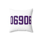 06906 Stamford Connecticut Zip Code Spun Polyester Square Pillow