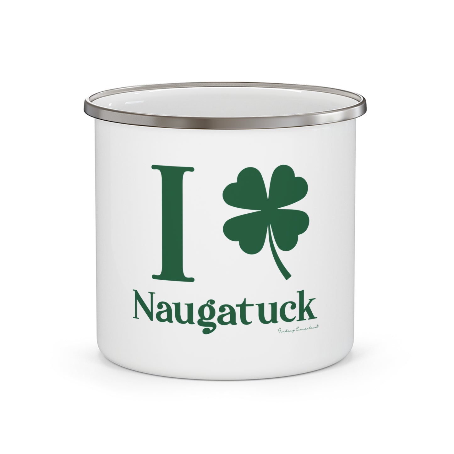 I Clover Naugatuck Enamel Camping Mug
