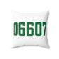 06607 Bridgeport Connecticut Zip Code Spun Polyester Square Pillow