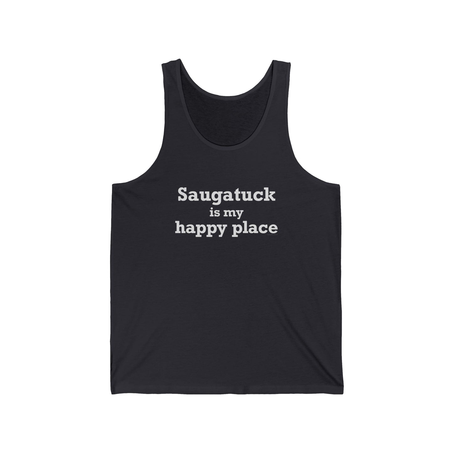 Saugatuck Is My Happy Place Unisex Jersey Tank Top