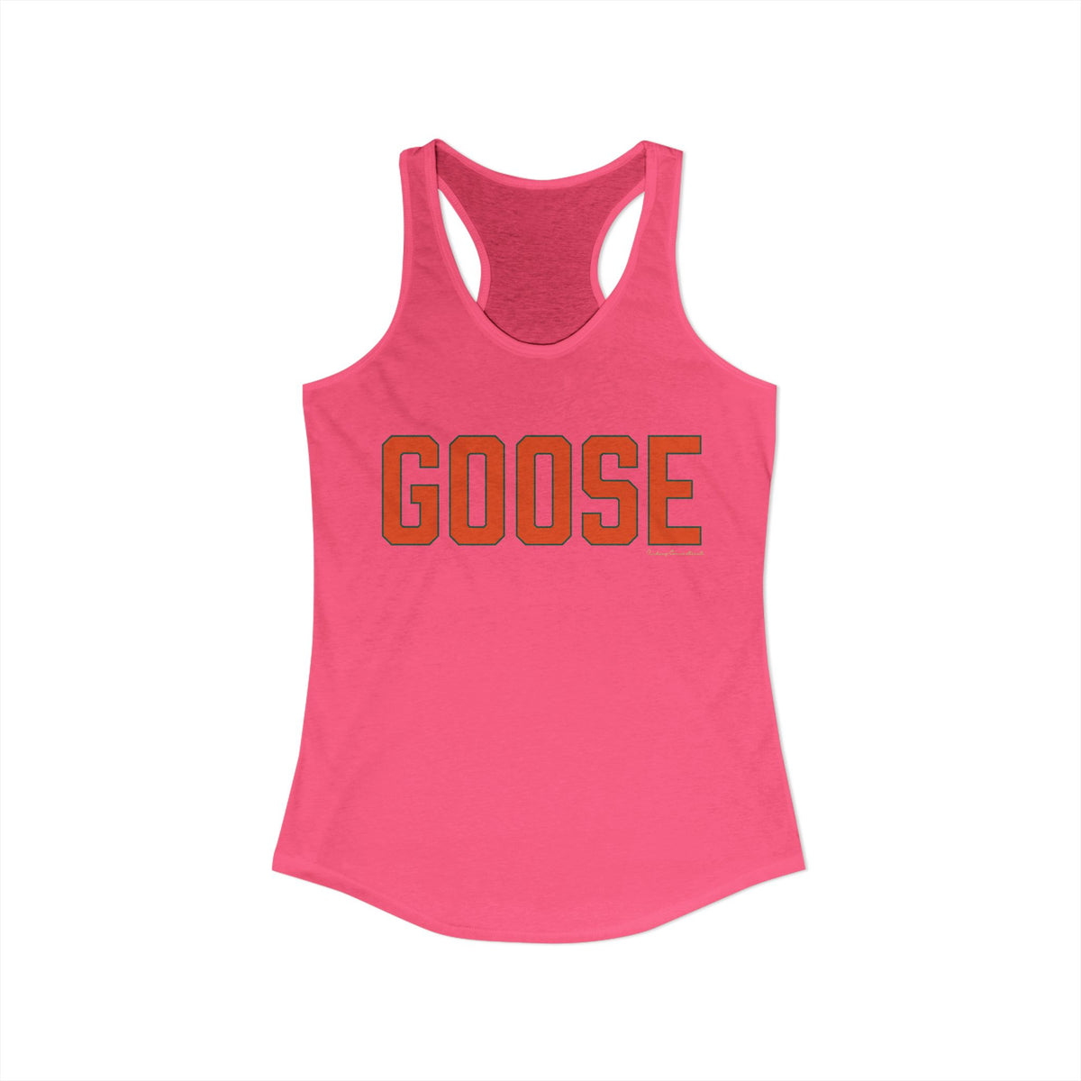 Goose Zip Code - Orange  & Green Women's Ideal Racerback Tank Top
