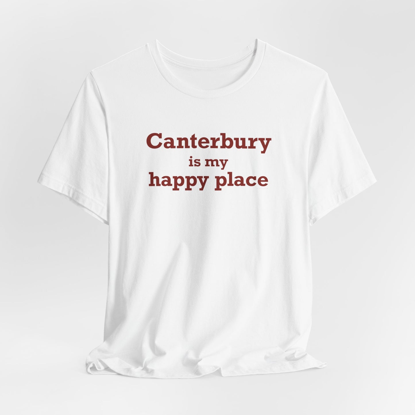 Canterbury is My Happy Place Unisex Jersey Short Sleeve T-Shirt