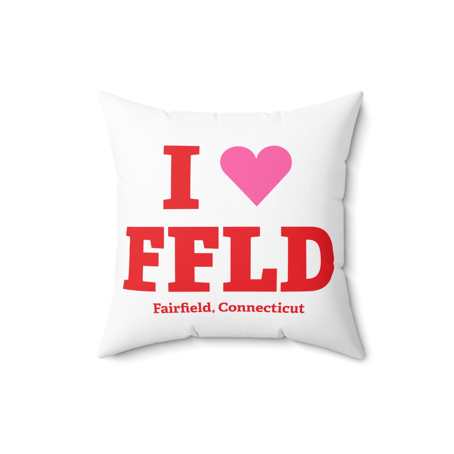I Heart FFLD Spun Polyester Square Pillow