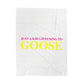 Just a kid listening to Goose  - Yellow & Pink Velveteen Plush Blanket