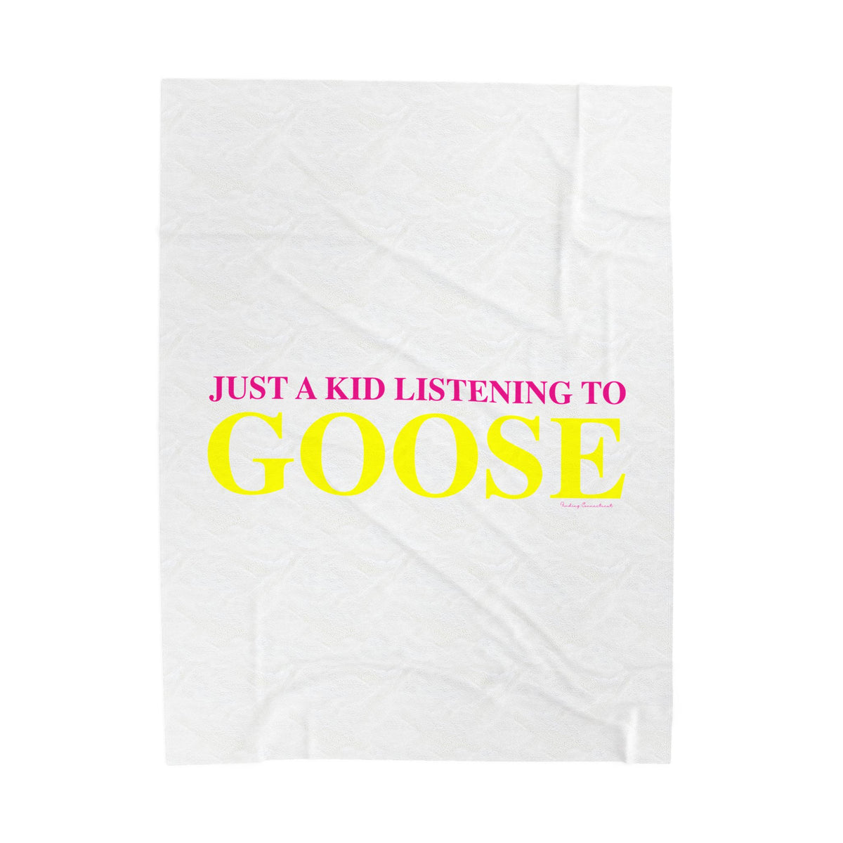 Just a kid listening to Goose  - Yellow & Pink Velveteen Plush Blanket