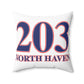 203 North Haven Red White & Blue Spun Polyester Square Pillow