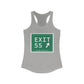 Vintage Exit 55 WCP Sign Women's Ideal Racerback Tank Top
