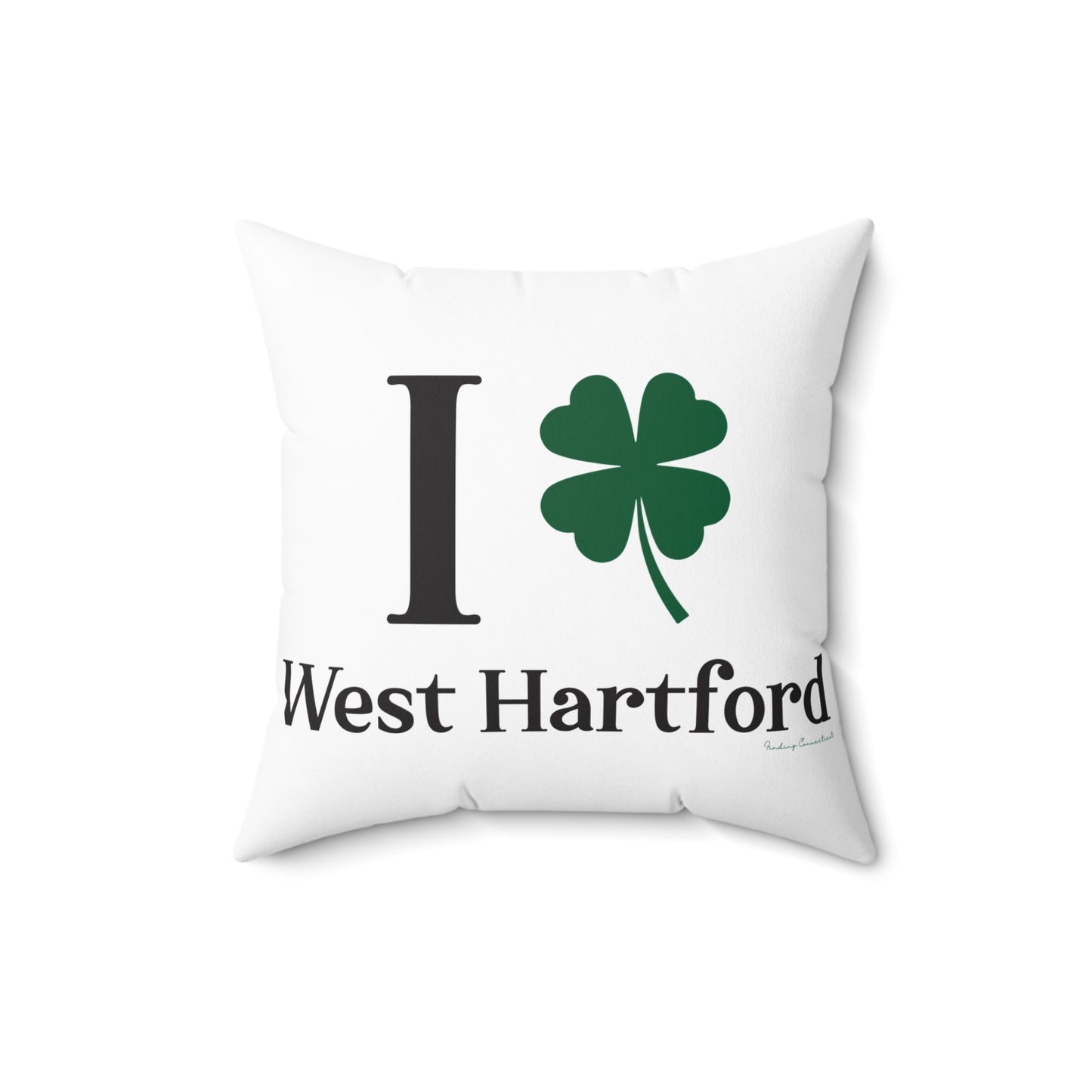I Clover West Hartford Spun Polyester Square Pillow