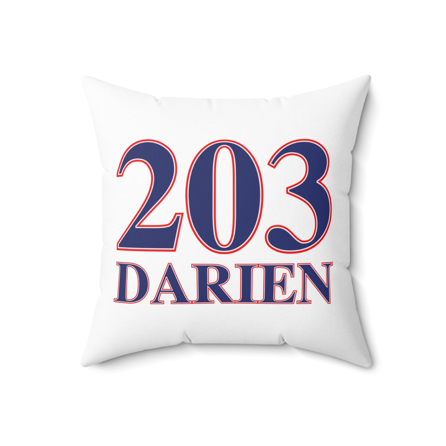 203 Darien Red White & Blue Spun Polyester Square Pillow