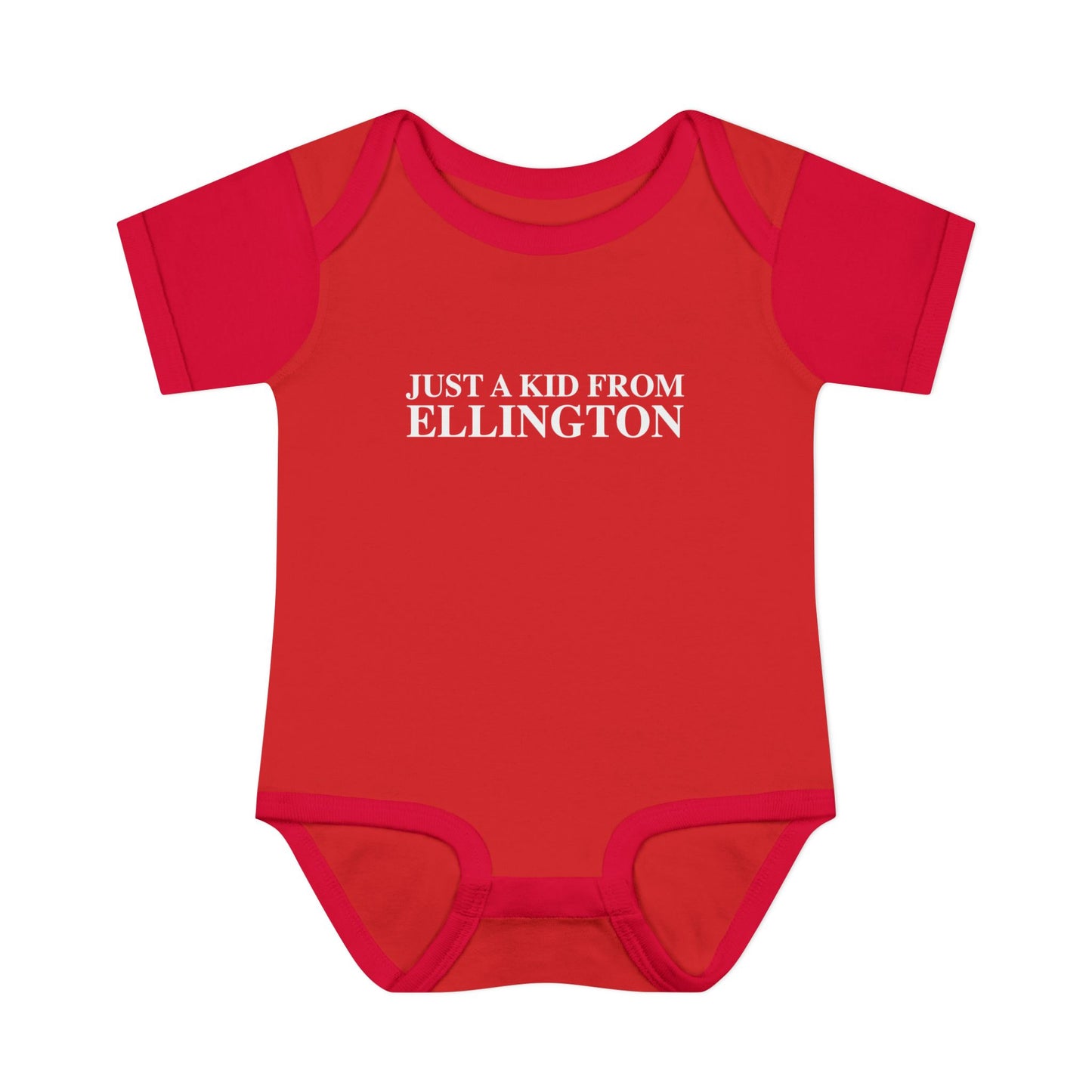 Just a kid from Ellington Infant Baby Rib Bodysuit