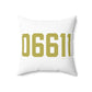 06611 Trumbull Connecticut Zip Code Spun Polyester Square Pillow
