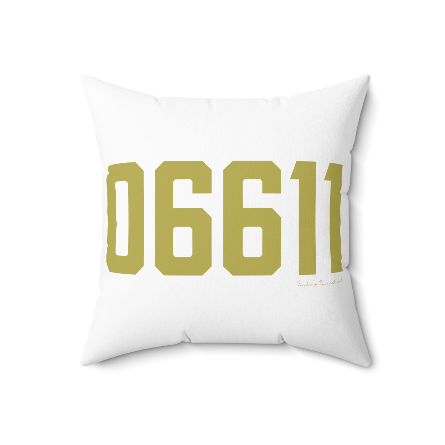 06611 Trumbull Connecticut Zip Code Spun Polyester Square Pillow