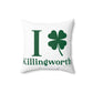 I Clover Killingworth Spun Polyester Square Pillow
