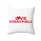Love Stratfield Spun Polyester Square Pillow