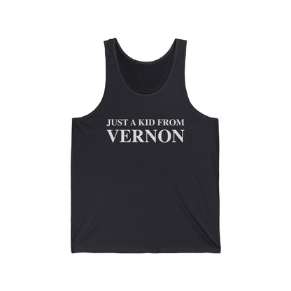 Just a kid from Vernon Unisex Jersey Tank