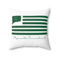 Plymouth Connecticut St. Patrick’s Day Flag Spun Polyester Square Pillow
