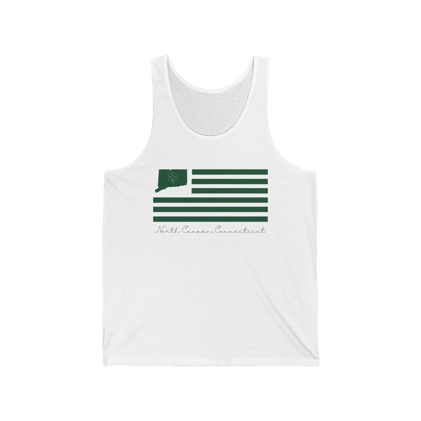 North Canaan Connecticut St. Patrick’s Day Flag Unisex Jersey Tank Top