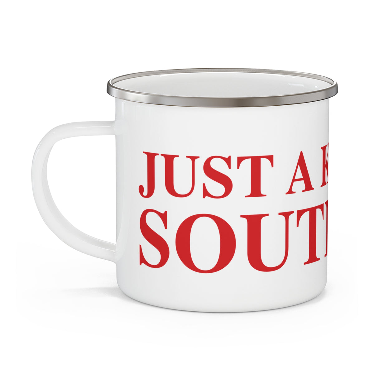 Just a kid from Southbury  Enamel Camping Mug