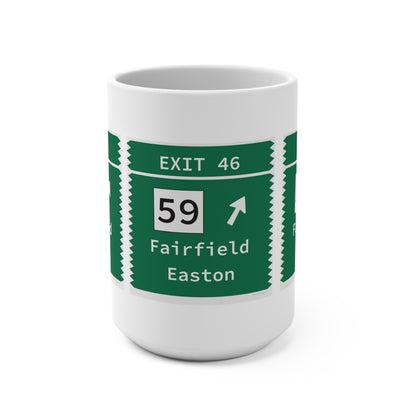 Vintage Merritt Parkway Exit 46 Sign Mug 15oz