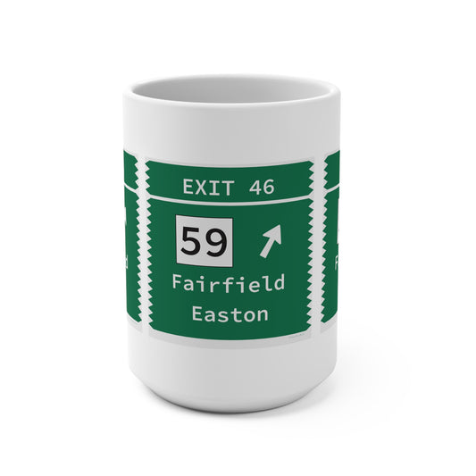 Vintage Merritt Parkway Exit 46 Sign Mug 15oz