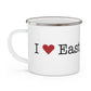 I Heart East Norwalk. Enamel Camping Mug