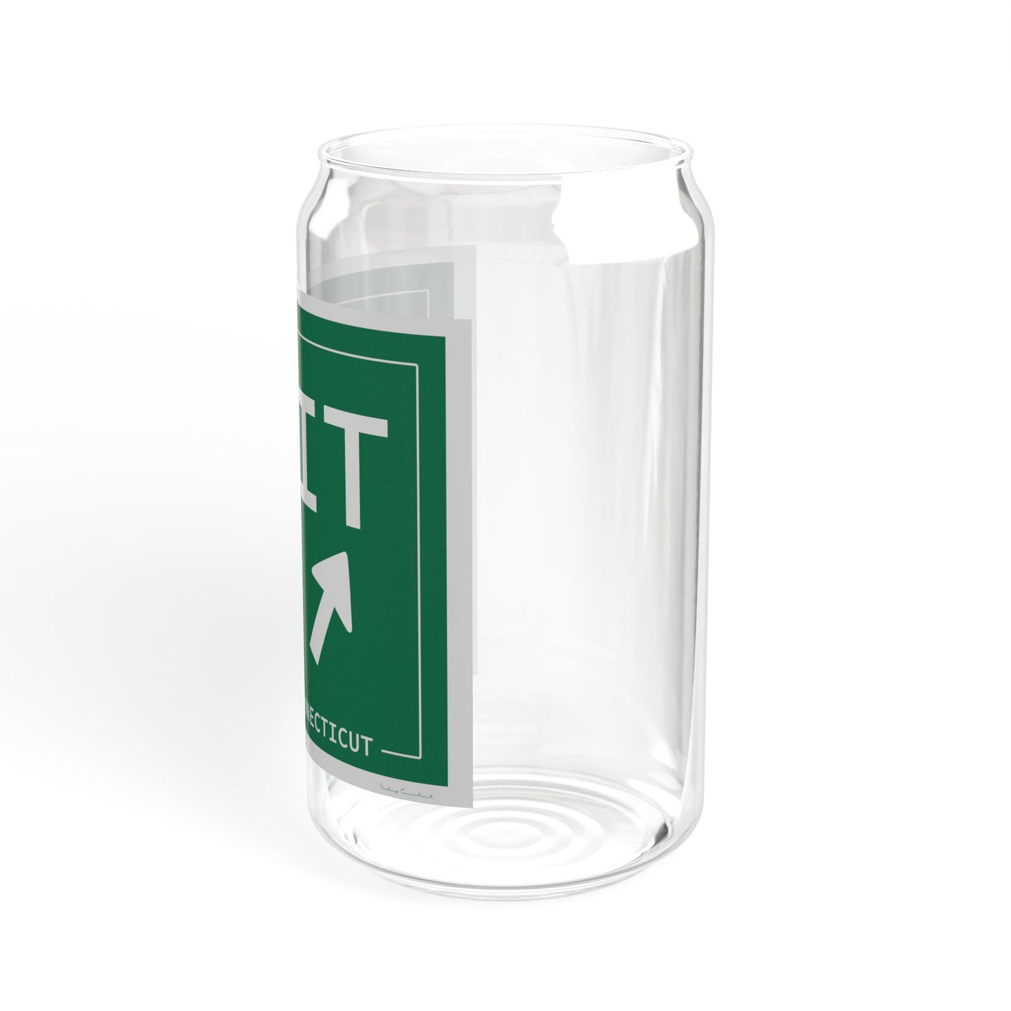 Vintage Exit 41 Merritt Parkway Sign Sipper Glass, 16oz
