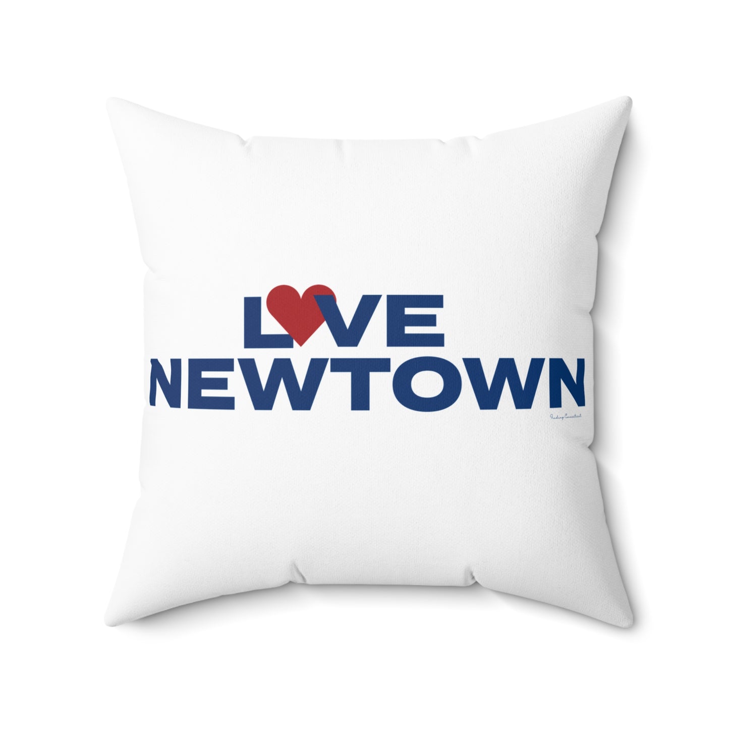 Love Newtown Spun Polyester Square Pillow