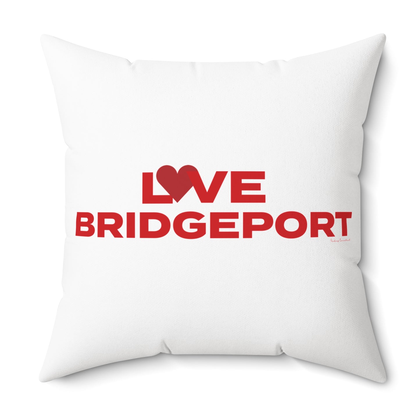 Love Bridgeport Spun Polyester Square Pillow