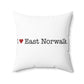 I Heart East Norwalk. Spun Polyester Square Pillow