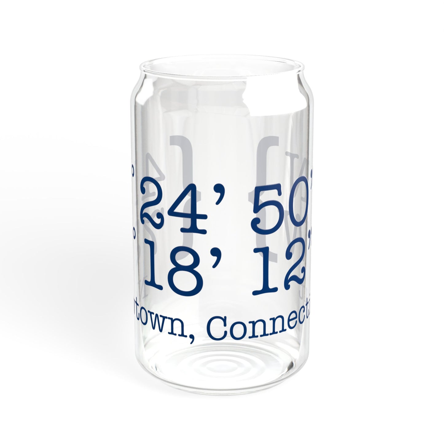 Newtown Coordinates Sipper Glass, 16oz