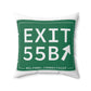 Vintage Exit 55B WCP Sign Spun Polyester Square Pillow