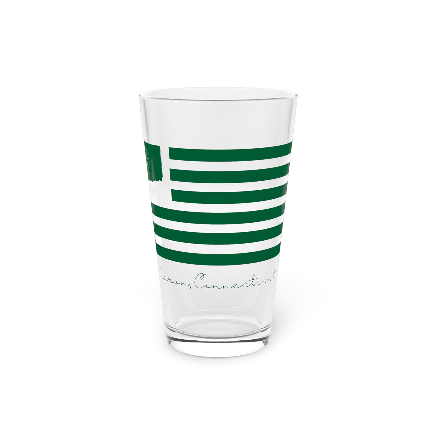 Sharon Connecticut St. Patrick’s Day Flag Pint Glass, 16oz