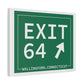Vintage Exit 64 WCP Sign Matte Canvas, Stretched, 1.25"