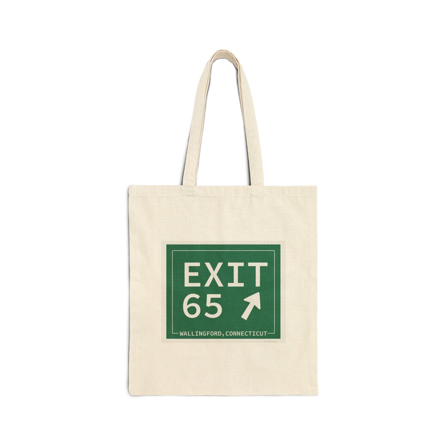 Vintage Exit 65 WCP Sign Cotton Canvas Tote Bag