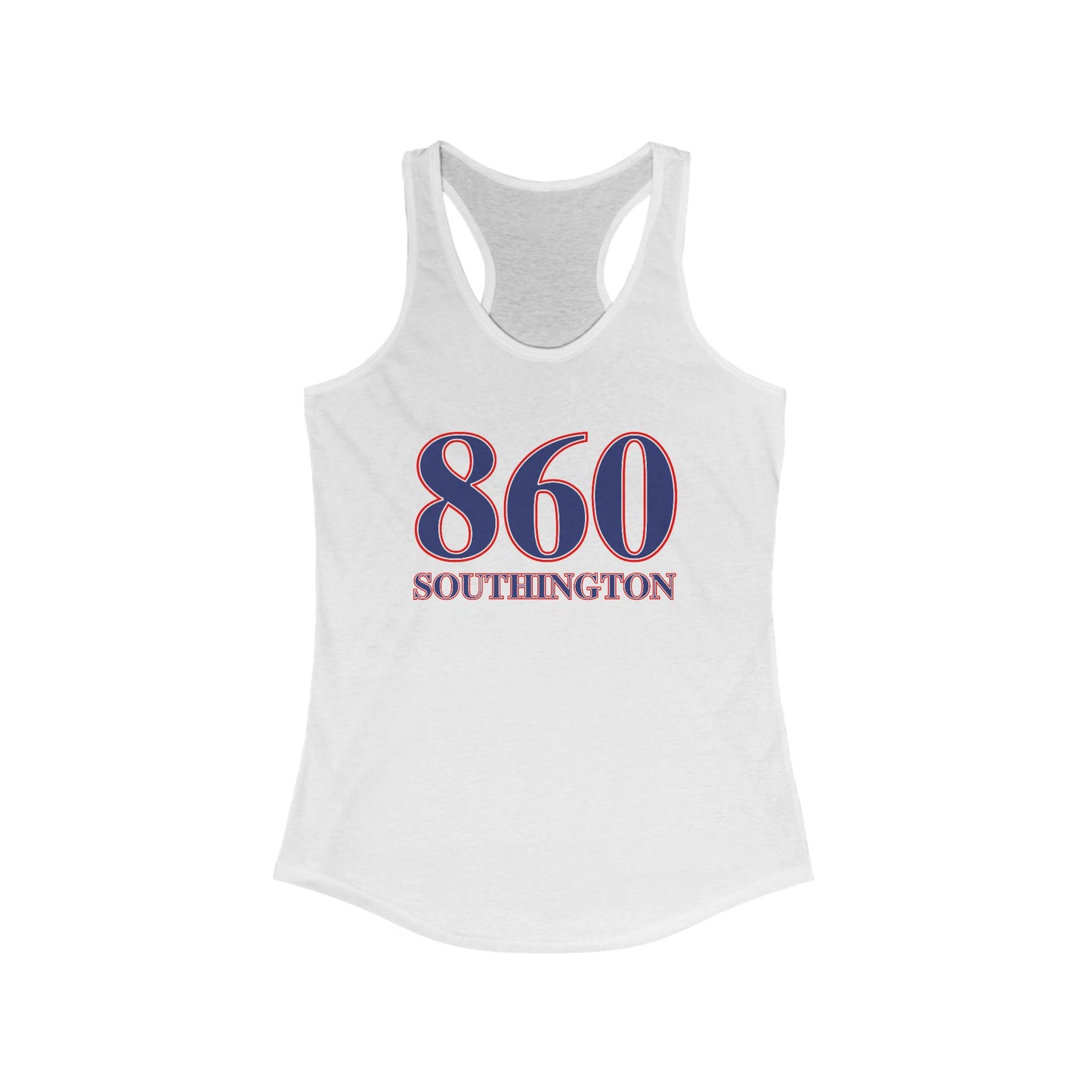 860 Southington Red White & Blue Women's Ideal Racerback Tank Top