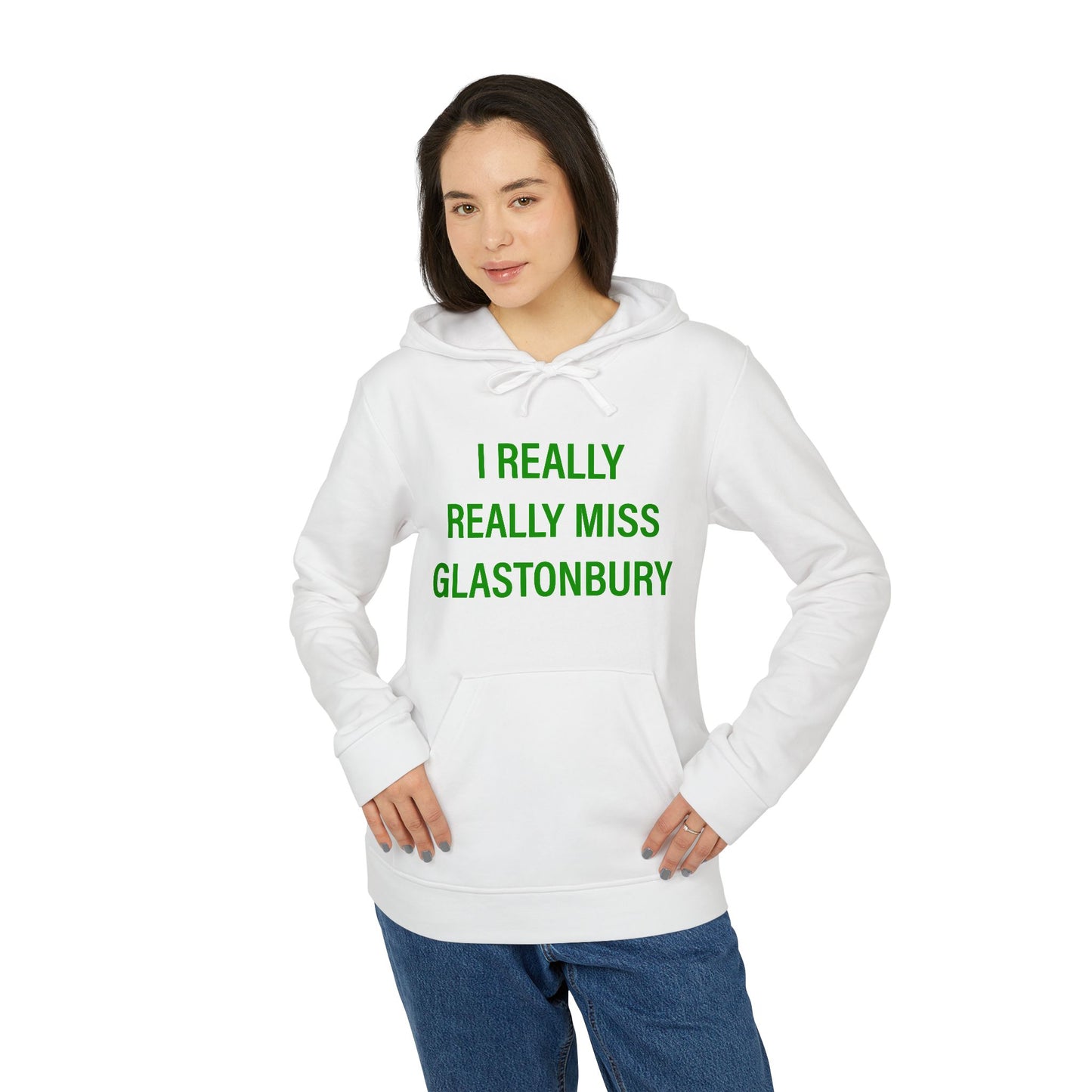 I Really Really Miss Glastonbury adidas Unisex Fleece Hoodie