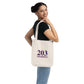 203 Meriden Red White & Blue Organic Canvas Tote Bag