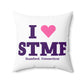 I Heart STMF Spun Polyester Square Pillow