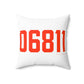 06811 Danbury Connecticut Zip Code Spun Polyester Square Pillow